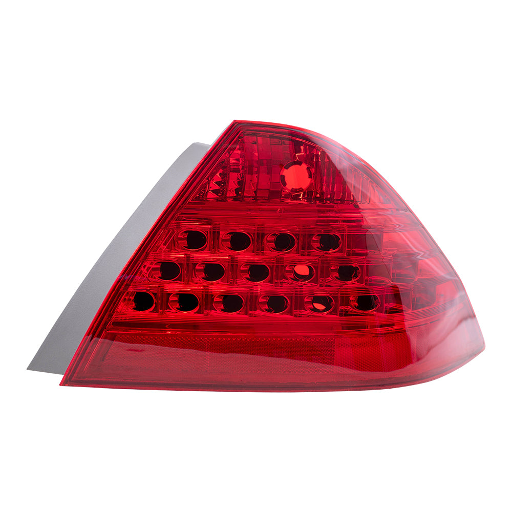 Brock Replacement Passengers Taillight Tail Lamp with Red Quarter Panel Mounted Lens Compatible with 06-07 Accord Sedan 33501SDAA32