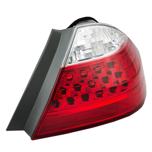 Brock Replacement Passengers Taillight Tail Lamp with & Red Lens Compatible with 06-07 Accord 33501SDRA01