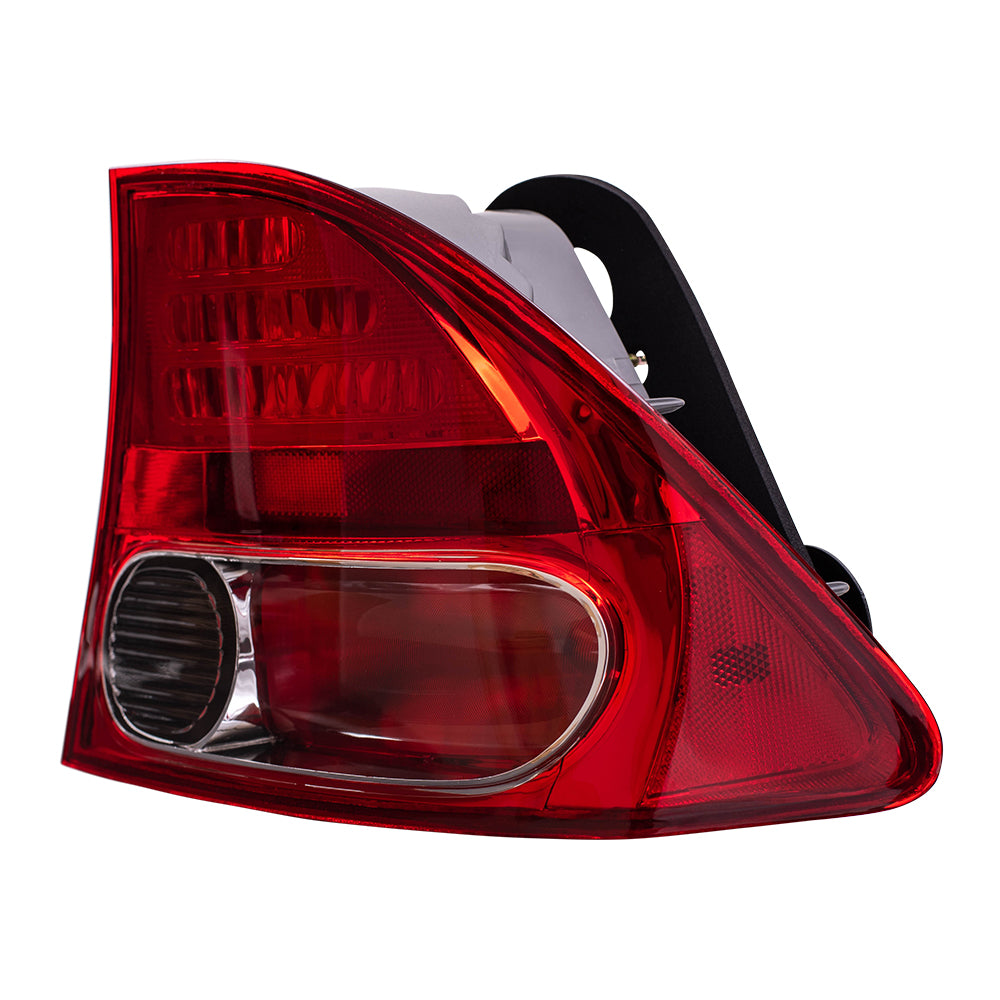 Brock Replacement Driver and Passenger Taillights Quarter Panel Mounted Tail Lamps Compatible with 06-08 Civic 33551SNAA02 33501SNAA02