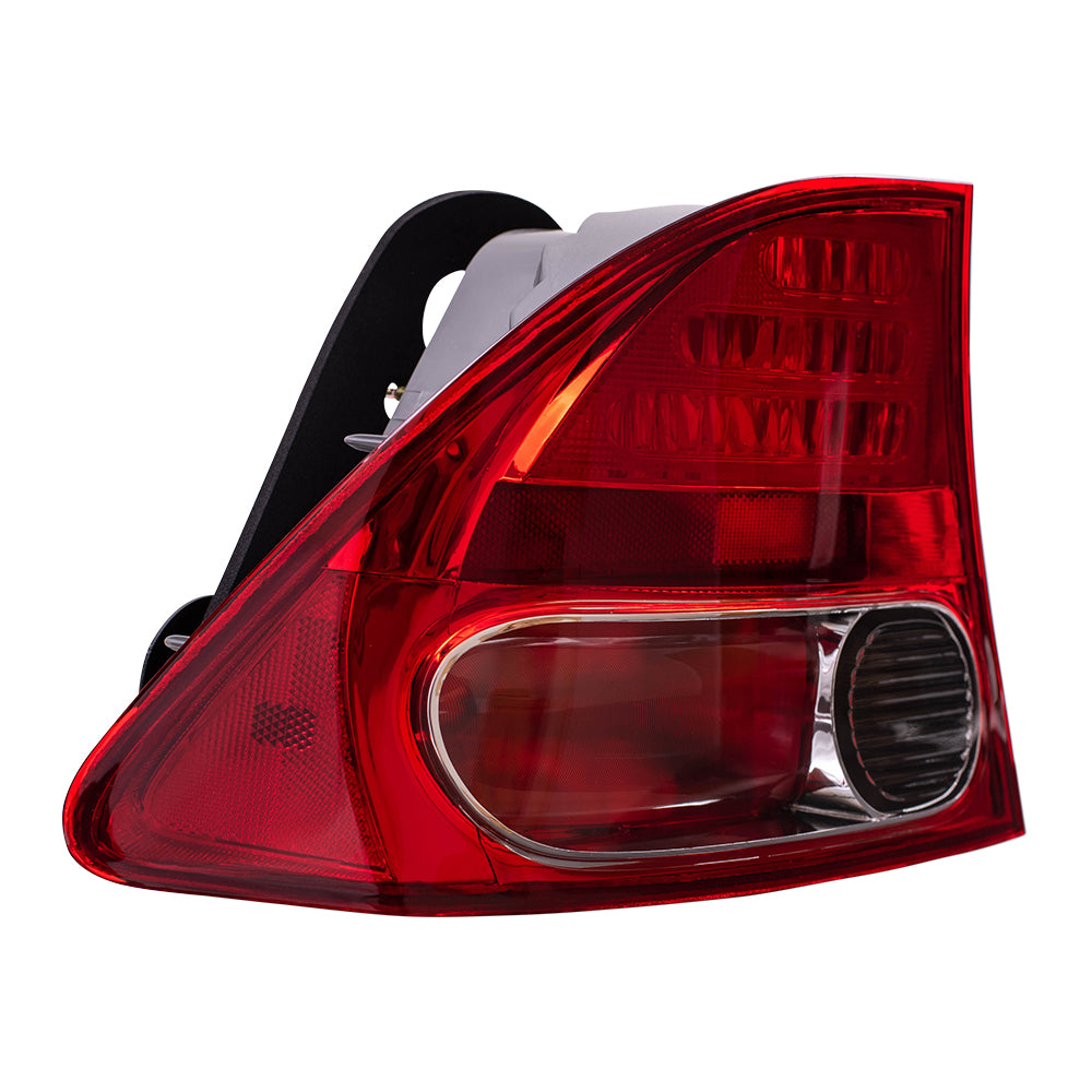 Brock Replacement Drivers Taillight Quarter Panel Mounted Tail Lamp Compatible with 06-08 Civic 33551SNAA02