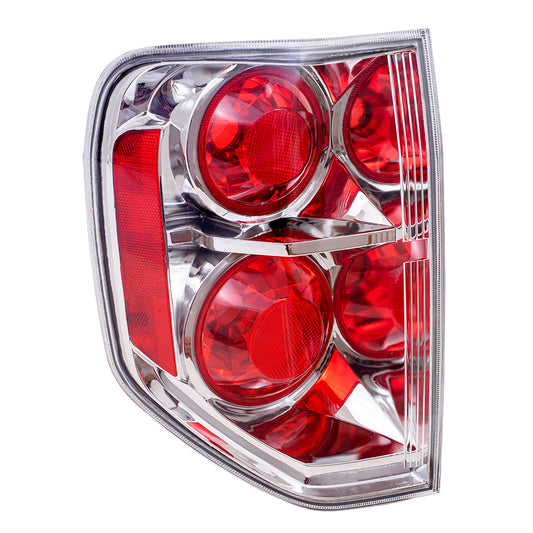 Brock Replacement Taillight Tail Lamp Driver Compatible with 06-08 Pilot SUV 33551-S9V-A11