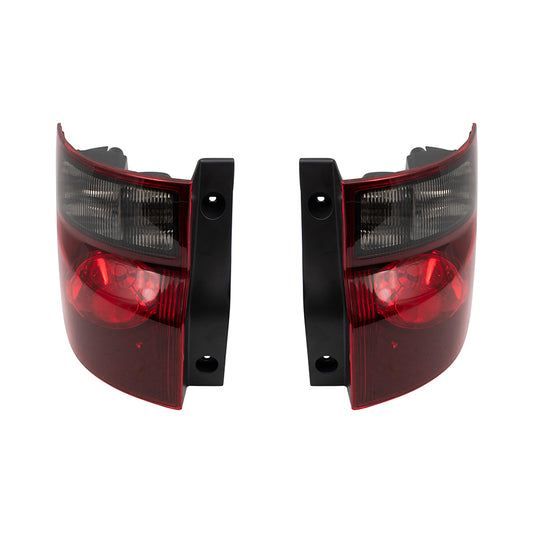 Brock Replacement Driver and Passenger Taillights Tail Lamps with Dark Red Lens Compatible with 03-08 Element 33551SCVA11 33501SCVA11