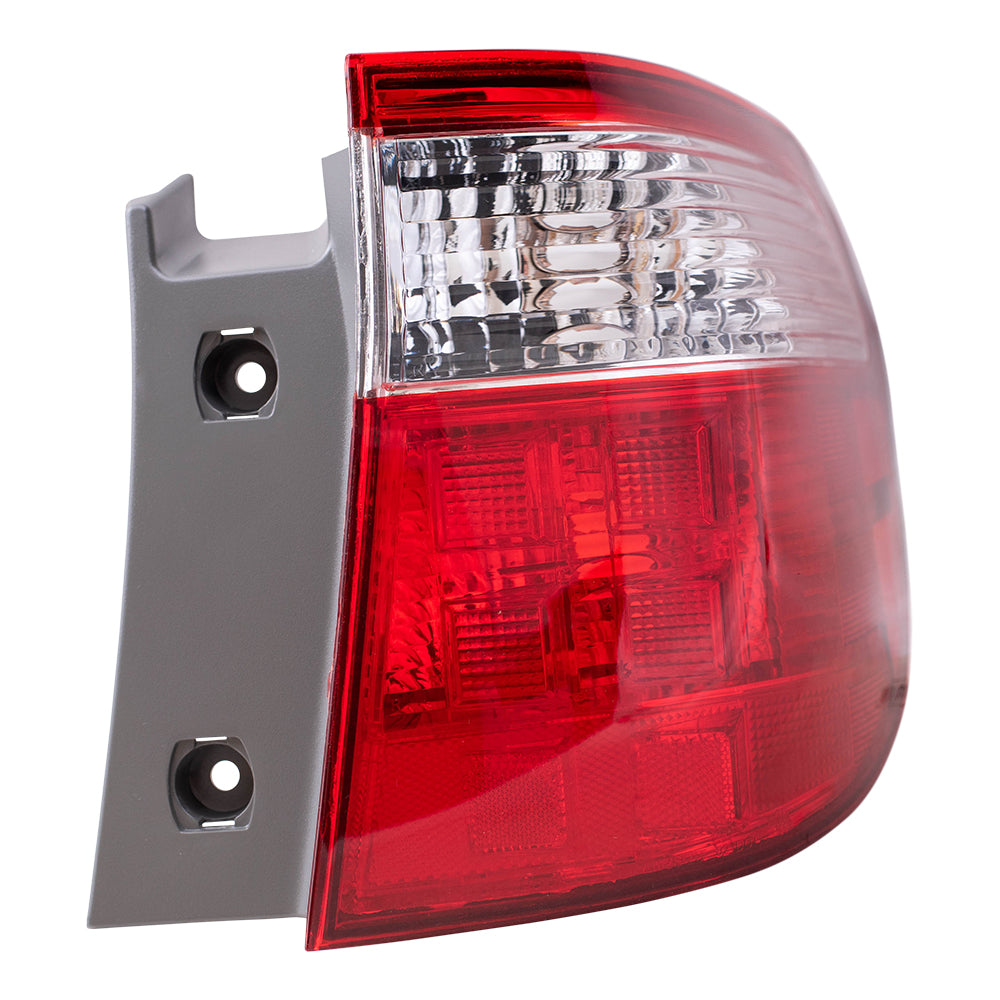 Brock Replacement Passengers Taillight Quarter Panel Mounted Tail Lamp Compatible with 05-07 Van 33501SHJA11