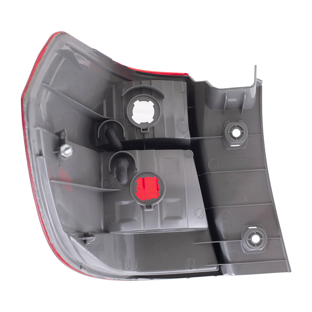 Brock Replacement Passengers Taillight Quarter Panel Mounted Tail Lamp Compatible with 05-07 Van 33501SHJA11