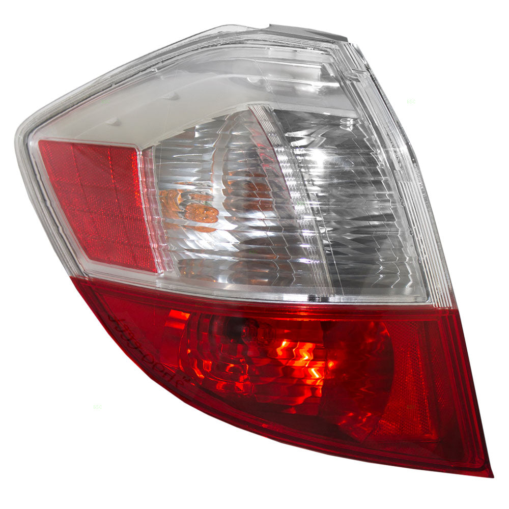 Brock Replacement Drivers Taillight Tail Lamp with & Red Lens Compatible with 09-13 Fit 33550TK6A01