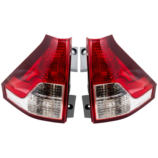 Brock Replacement Pair Set Tail Lights Lower Rear Left and Right Lamps Compatible with 2012-2014 CR-V 33550T0AA01 HO2800183 33500T0AA01 HO2801183