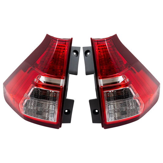 Brock Replacement Pair Set Tail Lights Lower Rear Left and Right Lamps Compatible with 2015-2016 CR-V 33550T1WA01 HO2800186 33500T1WA01 HO2801186