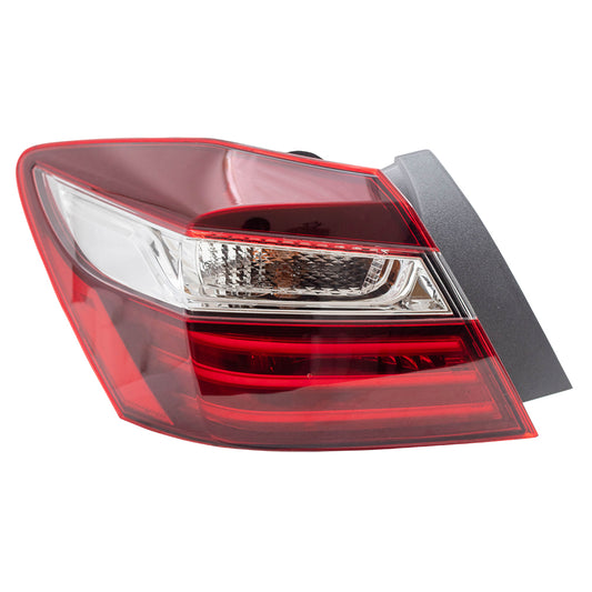 Brock Replacement Tail Light Compatible with 2016-2017 Accord Sedan Driver Quarter Panel Mounted Taillamp 33550T2AA21 33550-T2A-A21