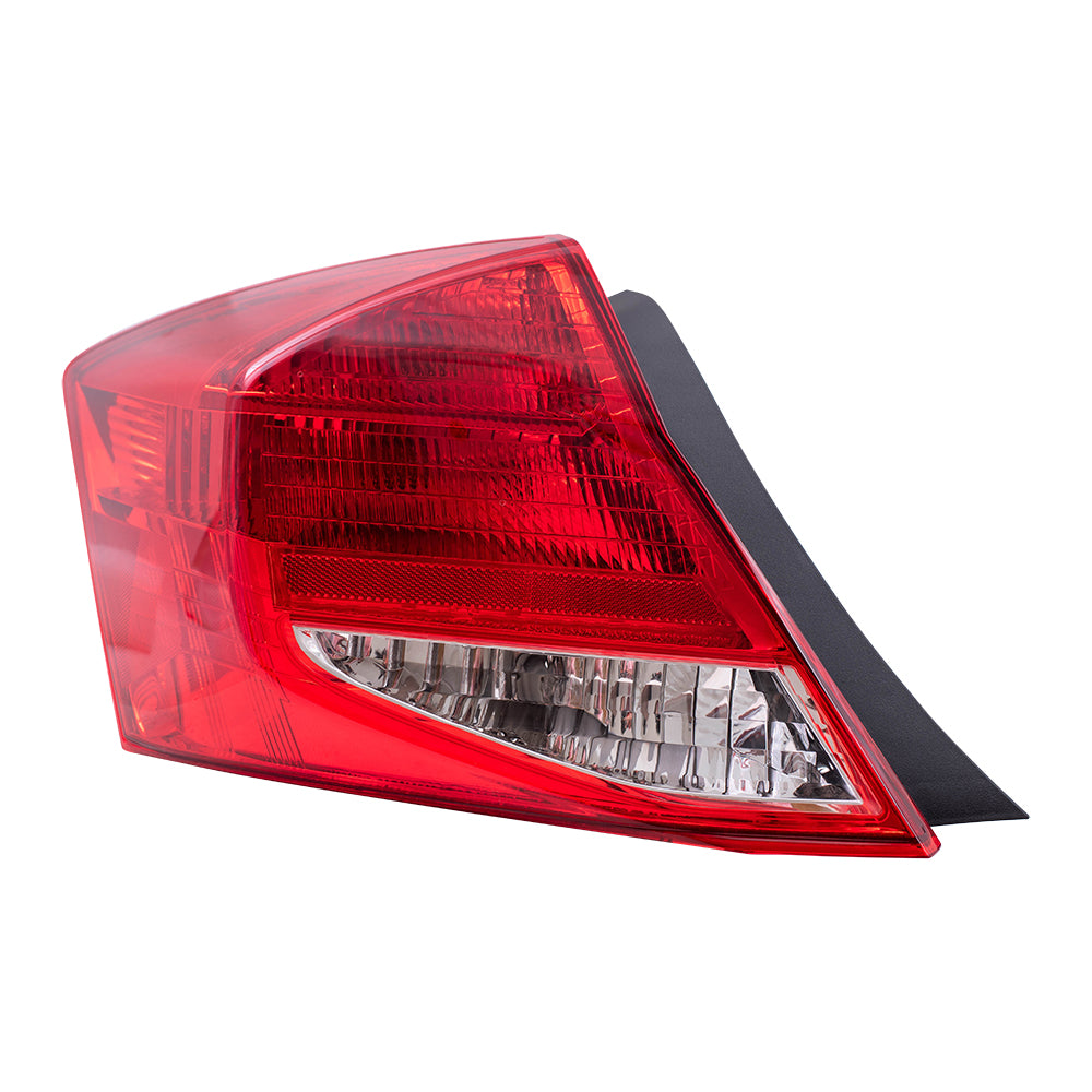 Brock Replacement Drivers Tail Light Assembly Compatible with 2011-2012 Accord Coupe 33550-TE0-A11