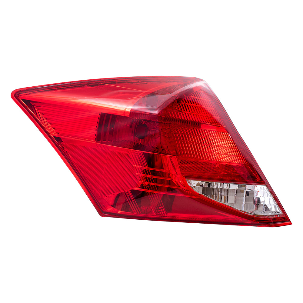 Brock Replacement Drivers Tail Light Assembly Compatible with 2011-2012 Accord Coupe 33550-TE0-A11