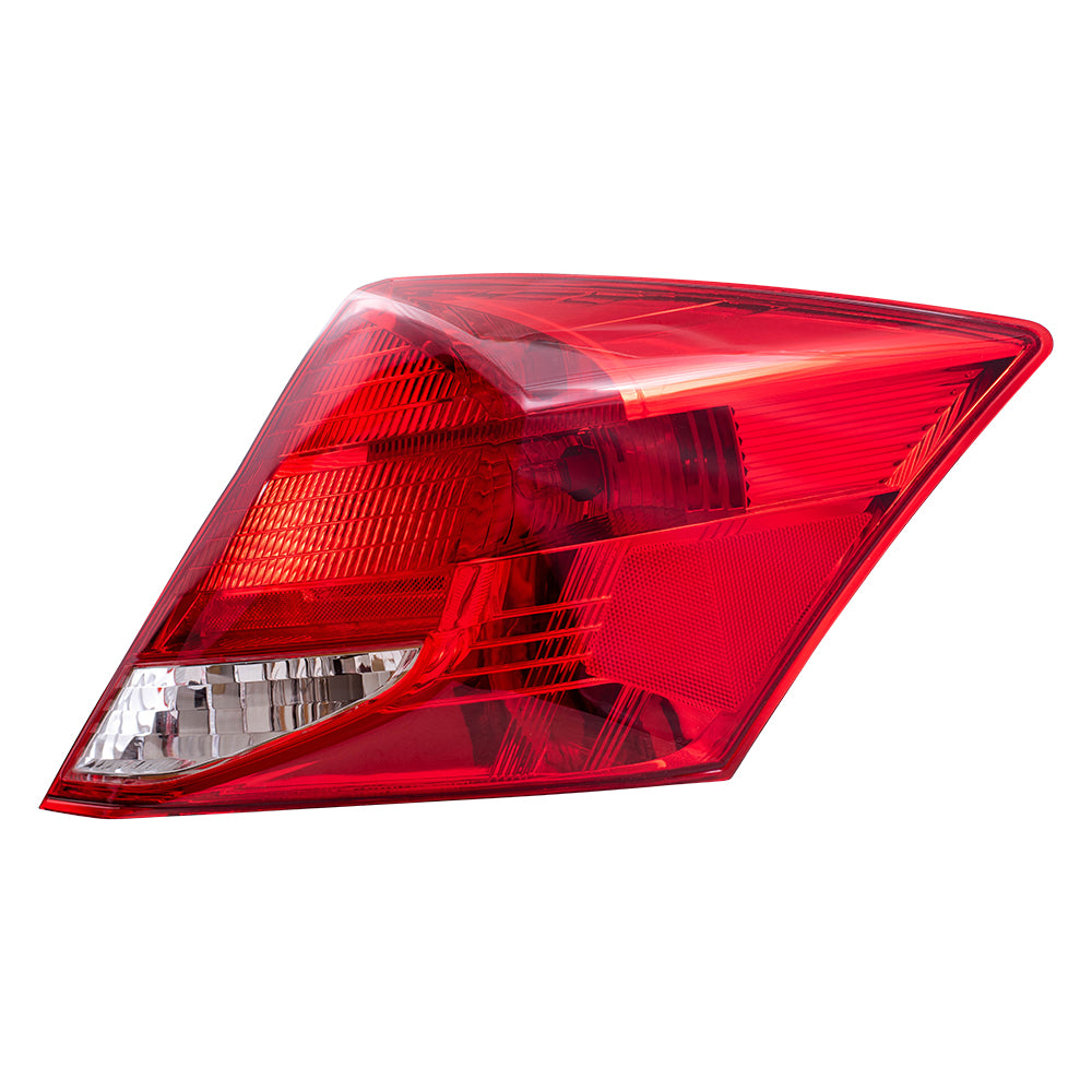 Brock Replacement Passengers Tail Light Assembly Compatible with 2011-2012 Accord Coupe 33500-TE0-A11