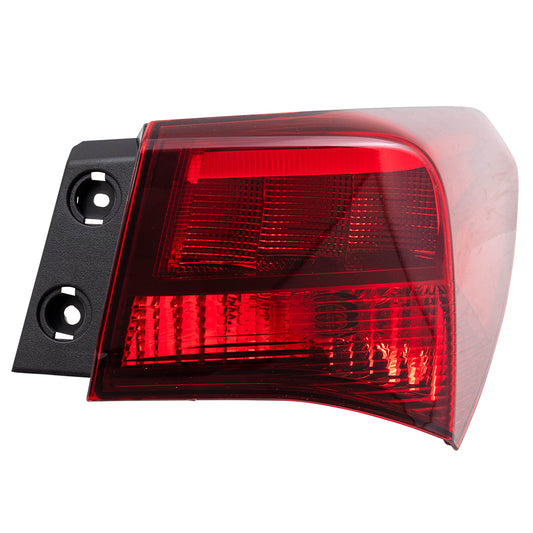 Brock Replacement Passengers Tail Light Quarter Panel Mounted Tail Lamp Compatible with 15-17 TLX 33500TZ3A01 AC2805106