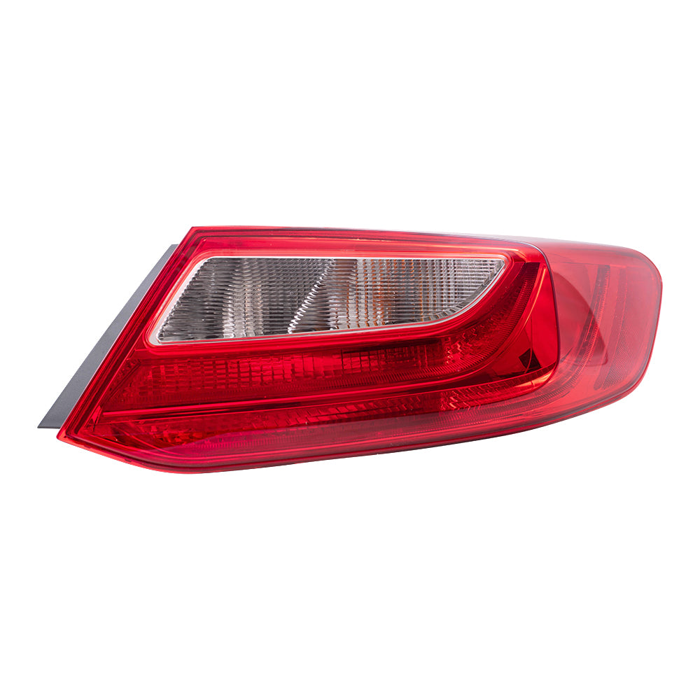 Brock Replacement Passenger Side Tail Light Assembly Compatible with 2013-2015 Accord Coupe