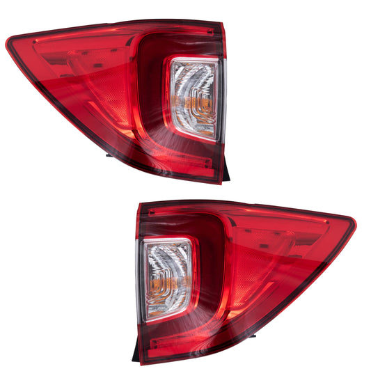 Brock 7222-0062LR Driver Left Passenger Right LED Combination Tail Light Assembly Set Compatible with 2019-2022 Honda Pilot Elite/EX/EX-L/Special Edition/Touring