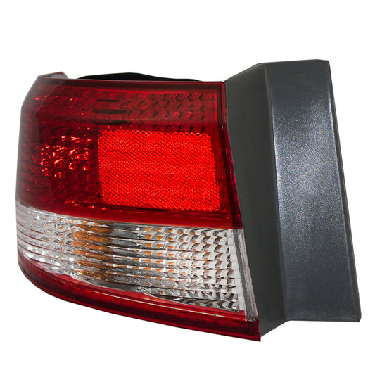 Brock Replacement Drivers Taillight Tail Lamp Compatible with 03-04 Accord 33551-SDA-A01