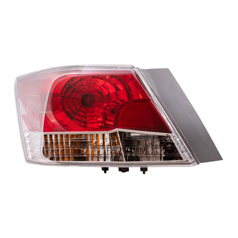 Brock Replacement Drivers Taillight Tail Lamp Compatible with 08-12 Accord 33550TA0A01