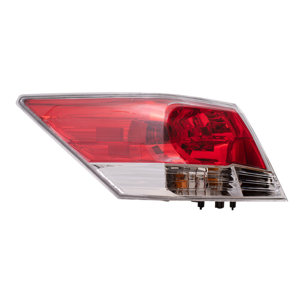 Brock Replacement Drivers Taillight Tail Lamp Compatible with 08-12 Accord 33550TA0A01