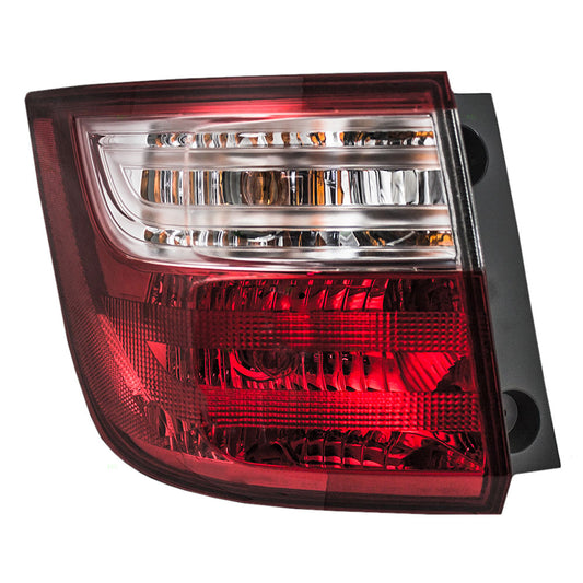 Brock Replacement Drivers Taillight Quarter Panel Mounted Tail Lamp Compatible with 11-13 Van 33550TK8A01