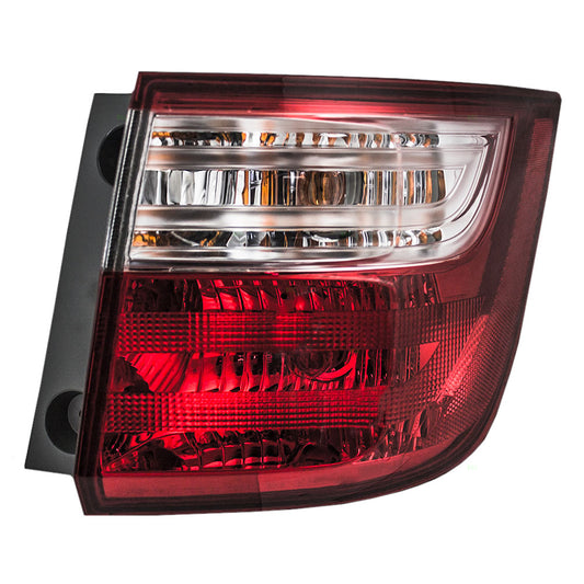 Brock Replacement Passengers Taillight Quarter Panel Mounted Tail Lamp Compatible with 11-13 Van 33500TK8A01