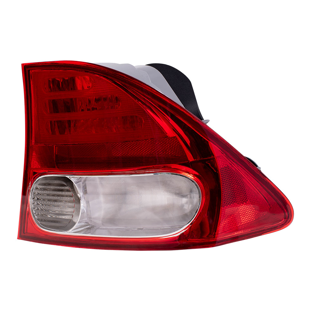 Brock Replacement Driver and Passenger Taillights Tail Lamps Quarter Panel Mounted Lenses Compatible with 09-11 Civic 33551SNAA51 33501SNAA51