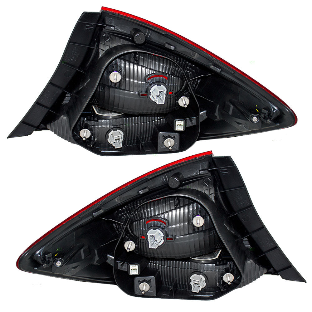 Brock Replacement Driver and Passenger Taillights Quarter Panel Mounted Tail Lamps Compatible with 13-15 Civic 33550-TR0-A51 33500-TR0-A51