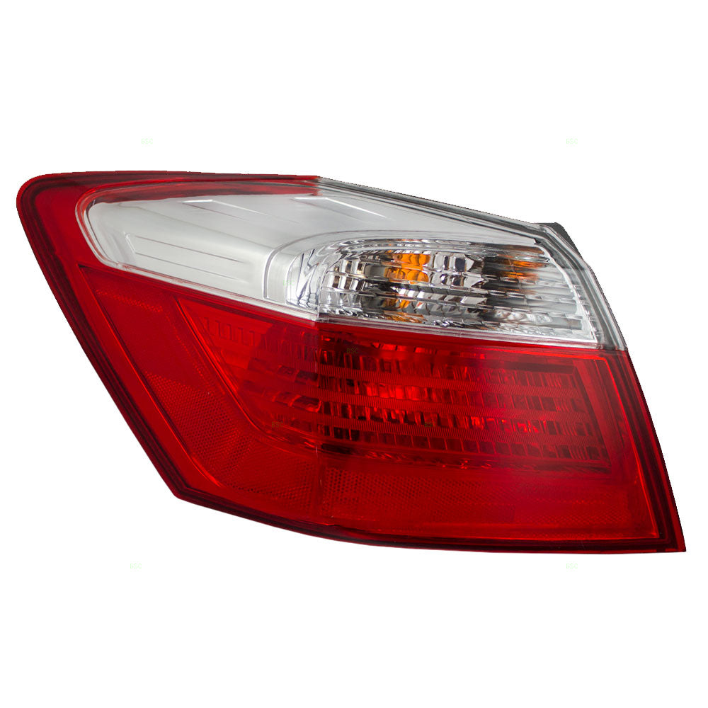 Brock Replacement Drivers Taillight Tail Lamp Quarter Panel Mounted Compatible with 13-15 Accord Sedan 33550-T2A-A01