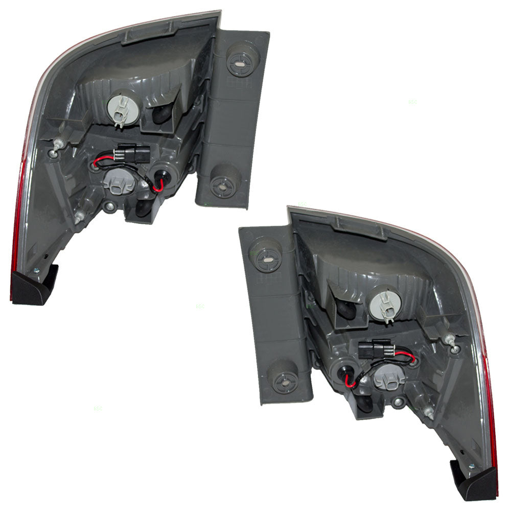 Brock Replacement Driver and Passenger Taillights Taillamps Quarter Panel Mounted Lenses Compatible with 14-16 Van 33550-TK8-A11 33500-TK8-A11