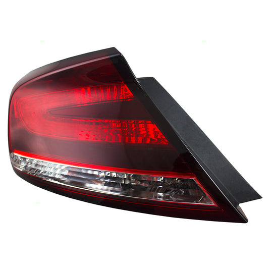 Brock Replacement Drivers Taillight Tail Lamp Lens Compatible with 14-15 Civic Coupe 33550-TS8-A51 HO2800187