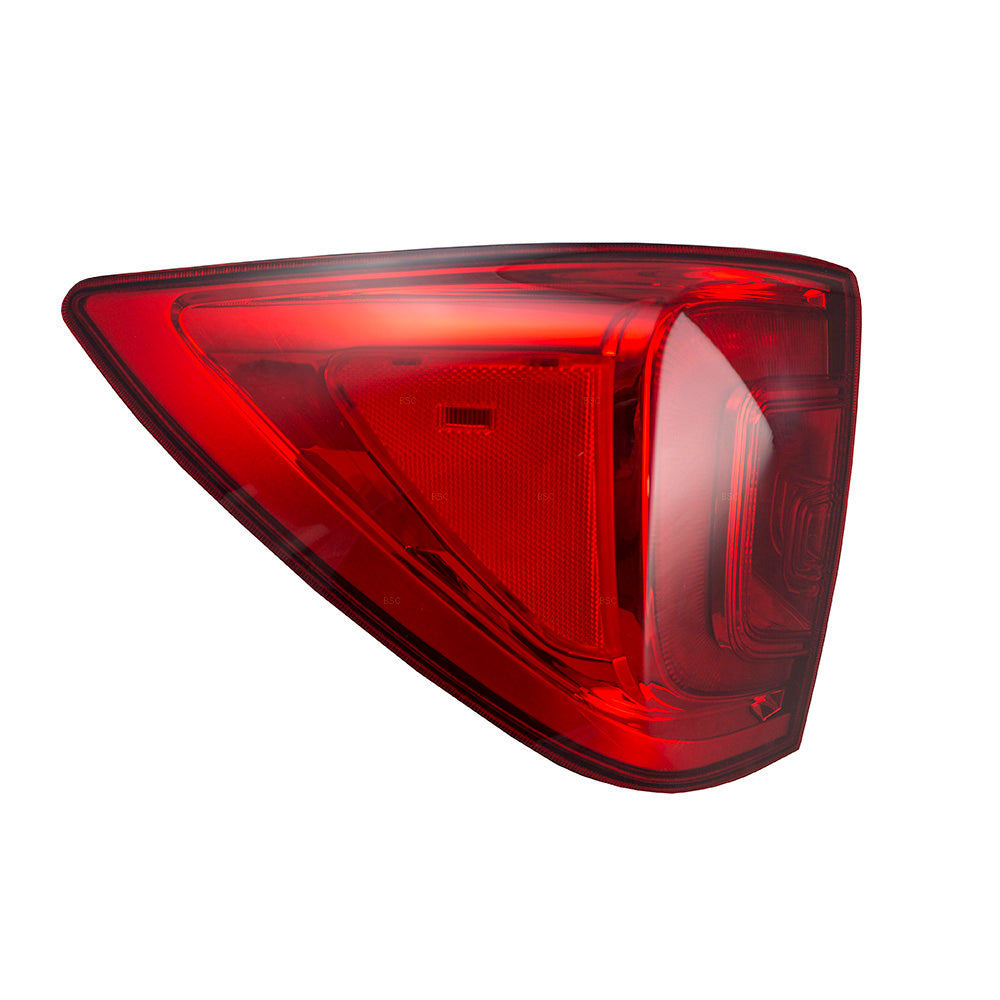 Brock Replacement Drivers Taillight Tail Lamp Quarter Panel Mounted Compatible with 16-17 Pilot 33550-TG7-A01 HO2804107