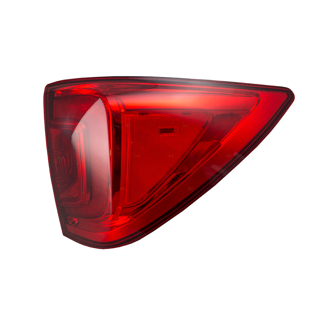 Brock Replacement Passengers Taillight Tail Lamp Quarter Panel Mounted Compatible with 16-17 Pilot 33500-TG7-A01