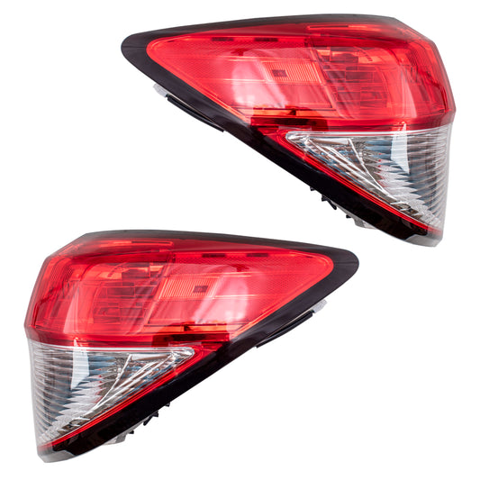 Brock Replacement Driver and Passenger Side Tail Light Units Quarter Mounted Compatible with 2019-2022 Honda HR-V