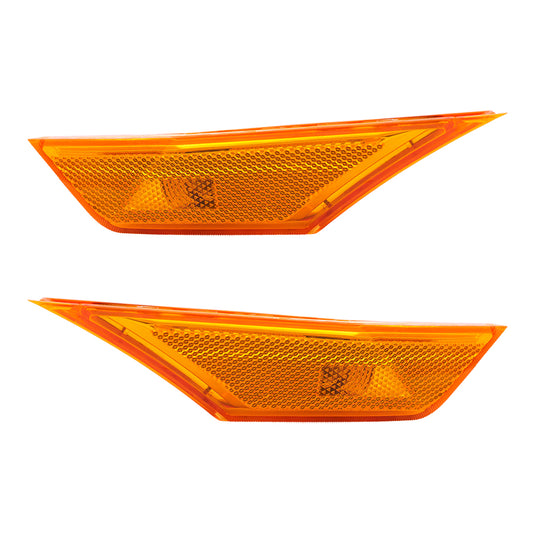 Brock Replacement Set Side Marker Lights Compatible with 2016-2020 Civic