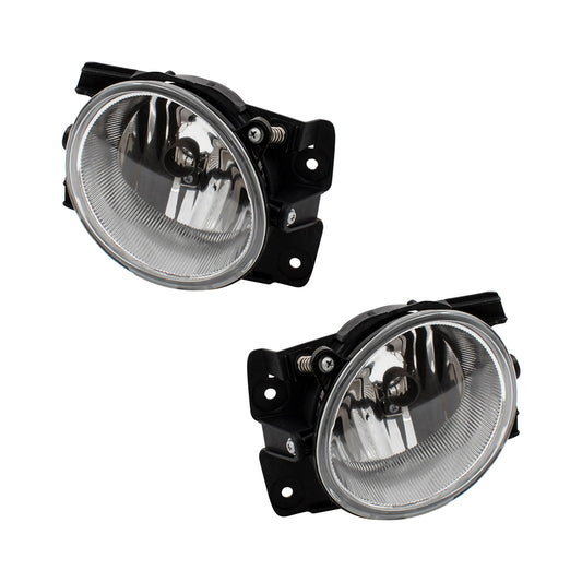 Brock Replacement Pair Set Fog Lights Lamps Lens Units Compatible with 09-11 Pilot 33951SZA305 33901SZA305