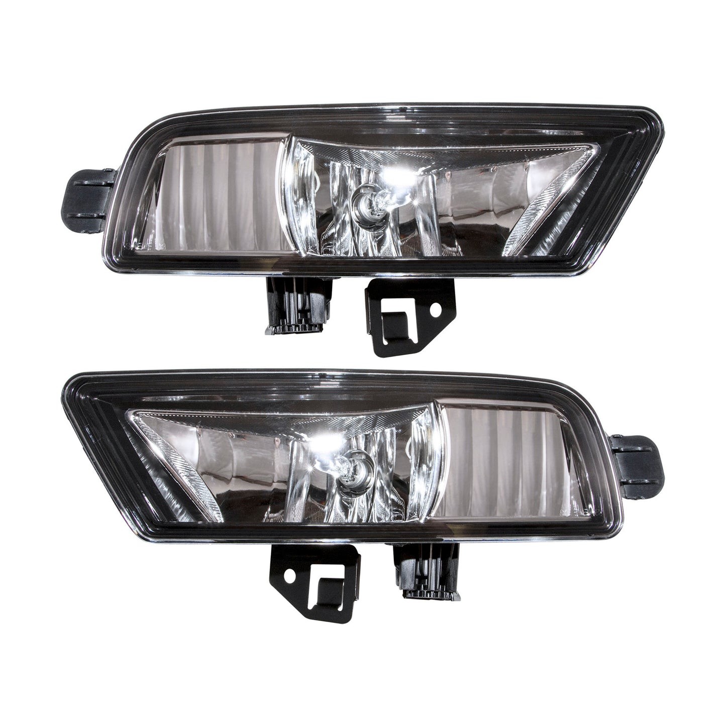 Brock 7225-0020LR Driver Left Passenger Right Halogen Fog Light Assembly Set Compatible with 2015-2016 Honda CR-V