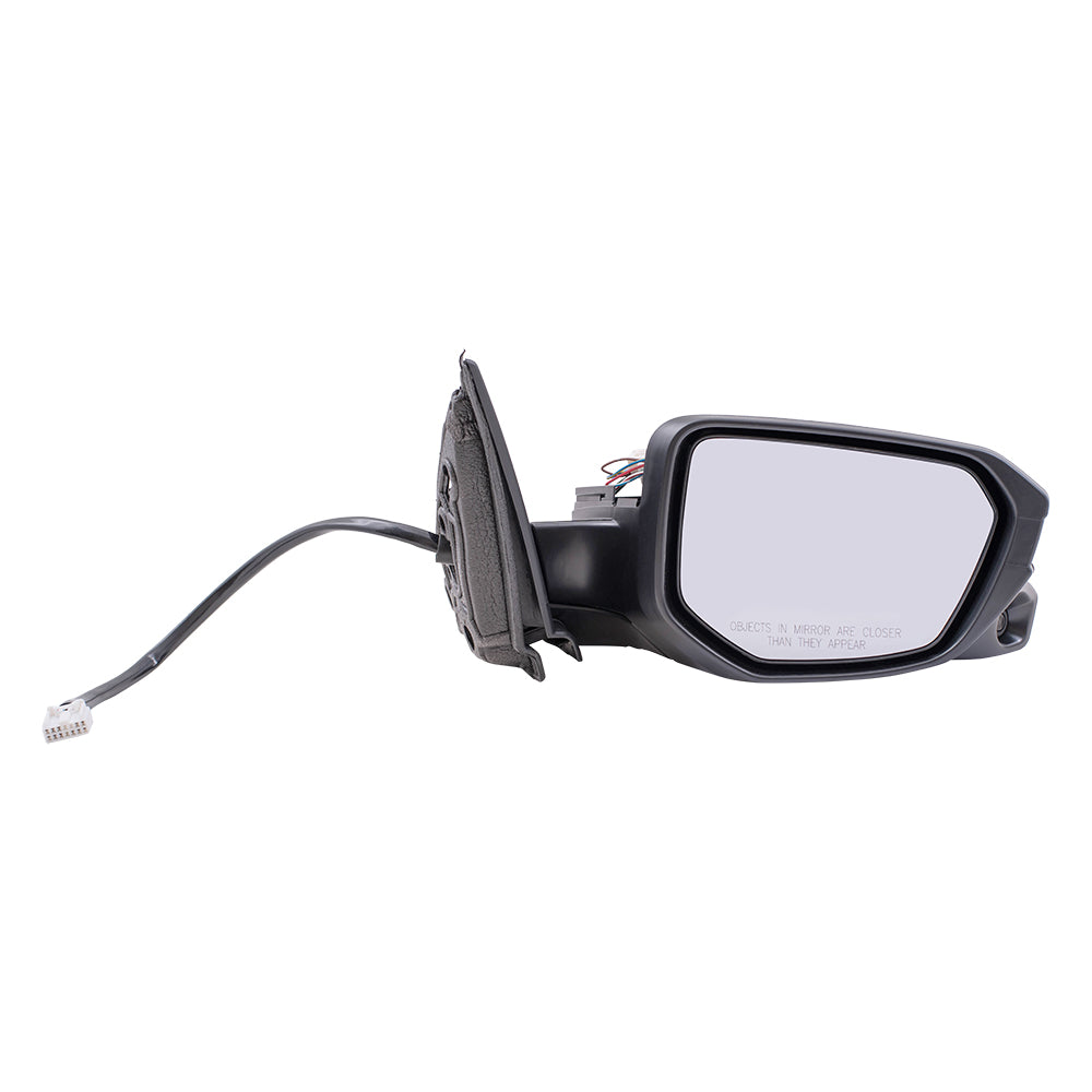 Brock Aftermarket Replacement Passenger Right Power Mirror Paint To Match Black With Heat-Side View Camera Without Signal