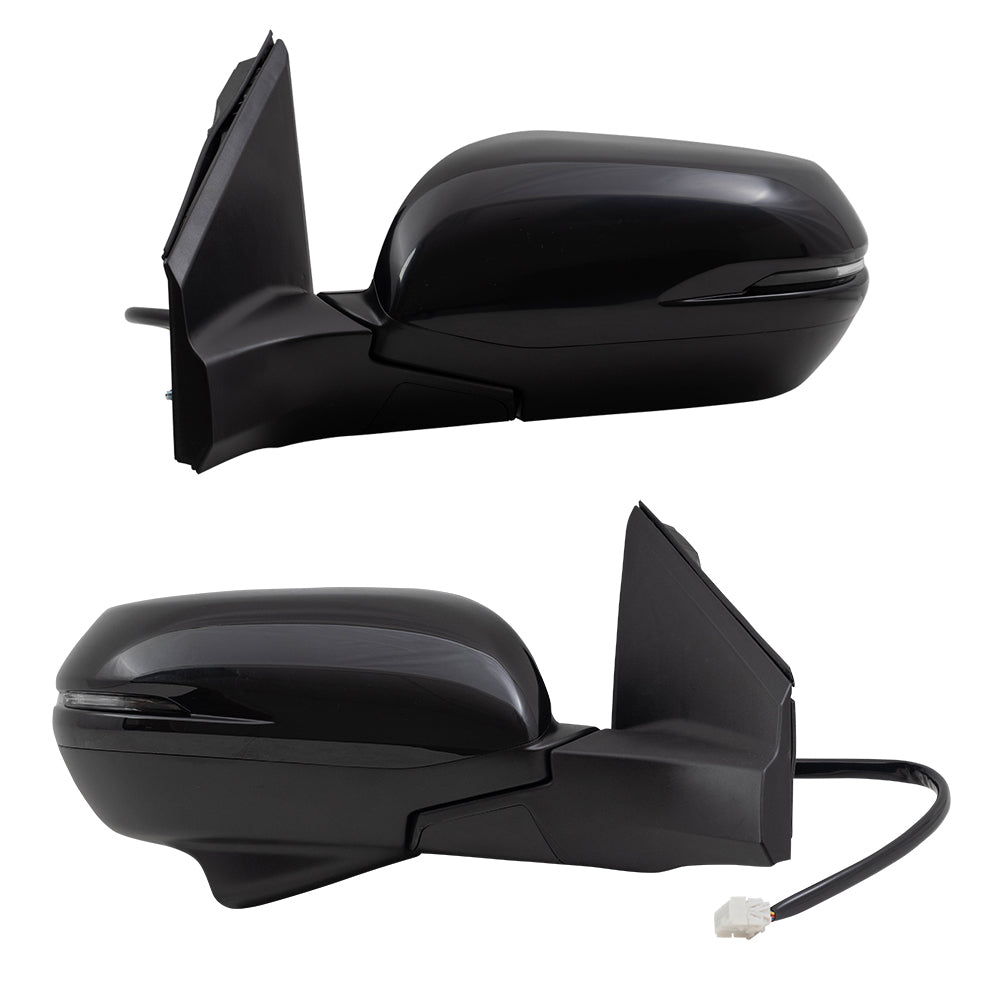 Brock Replacement Pair Power Side View Mirrors Heated Signal Set Compatible with 2015-2016 CR-V 76258-T1W-A21 76208-T1W-A21 76258T1WA21 76208T1WA21