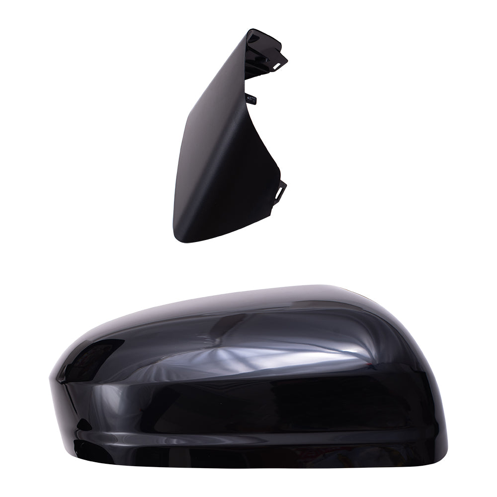 Brock Aftermarket Replacement Passenger Right Paint to Match Black Power Mirror with Heat-Side View Camera Compatible with 2014-2015 Honda Civic Sedan