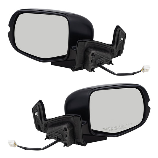 Brock Aftermarket Replacement Driver Left Passenger Right Power Door Mirror Assembly Paint To Match Black Manual Folding With Heat-Signal Without Memory-Auto Dimming-Side View Camera