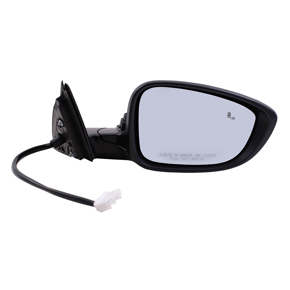 Brock Aftermarket Replacement Passenger Right Power Mirror Paint To Match Black With Heat-Blind Spot Detection Without Signal-Memory-Camera Compatible With 2018-2021 Honda Accord