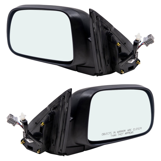 Brock Replacement Driver and Passenger Power Side View Mirrors Heated Textured Compatible with CR-V SUV 76250-S9A-A12ZA 76200-S9A-A12ZA