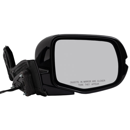 Brock Aftermarket Replacement Passenger Right Power Door Mirror Assembly Paint To Match Black Manual Folding With Heat-Memory Without Signal-Auto Dimming-Side View Camera