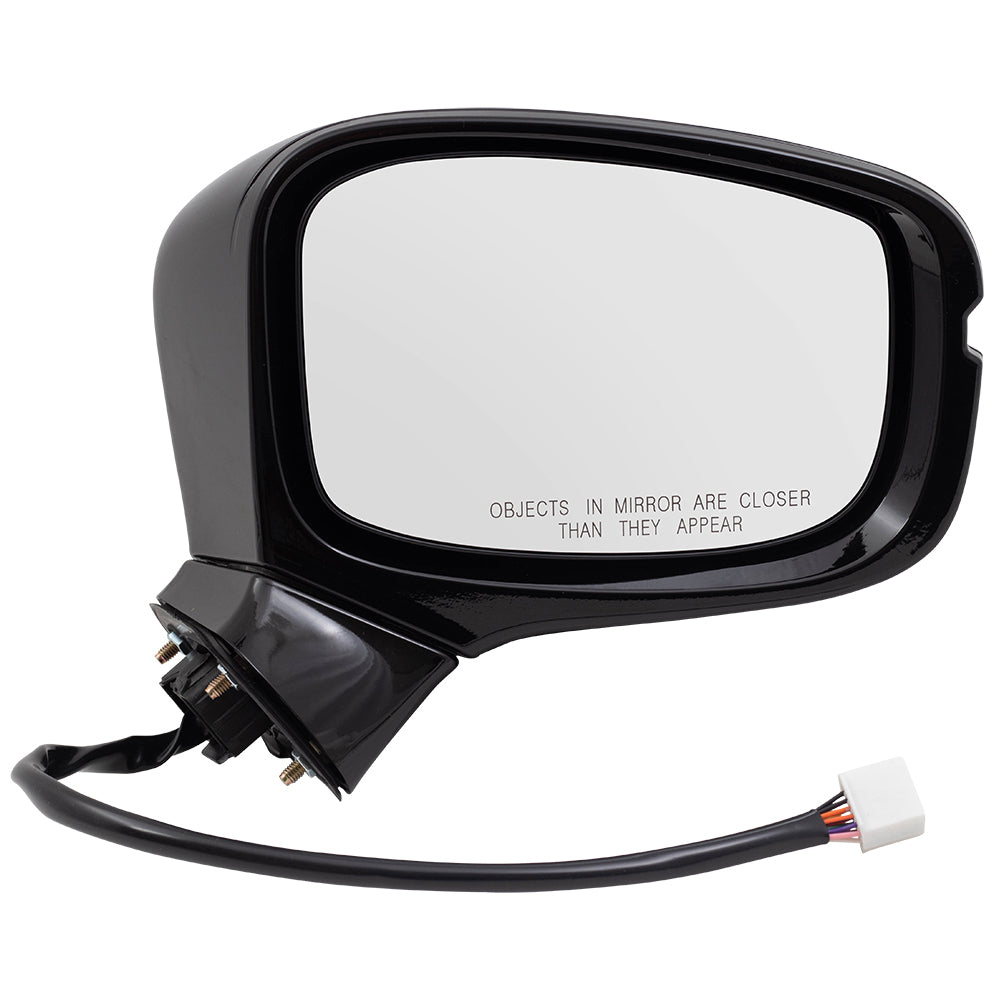 Brock Aftermarket Replacement Driver Left Passenger Right Power Door Mirror Assembly Paint To Match Black Power Folding With Heat-Signal-Memory Without Auto Dimming Set