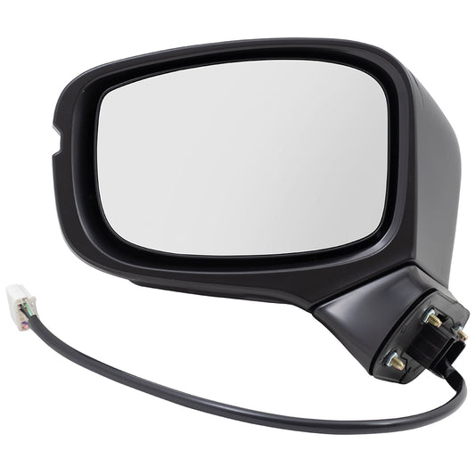 Brock Aftermarket Replacement Driver Left Power Door Mirror Assembly Paint To Match Black Manual Folding With Heat-Signal Without Memory-Auto Dimming