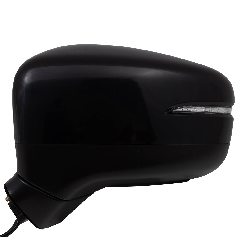 Brock Aftermarket Replacement Driver Left Power Door Mirror Assembly Paint To Match Black Manual Folding With Heat-Signal Without Memory-Auto Dimming