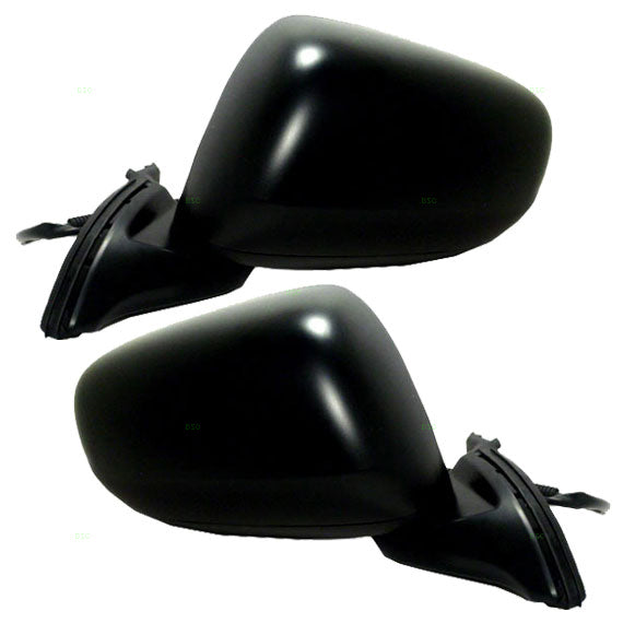 Brock Replacement Driver and Passenger Power Side View Mirrors Ready-to-Paint Compatible with Fit 76258-TK6-305 76208-TK6-305