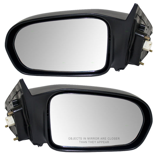 Brock Replacement Driver and Passenger Power Side View Mirrors Ready-to-Paint Compatible with 2001-2005 Civic Coupe 76250S5PA11 76200S5PA11