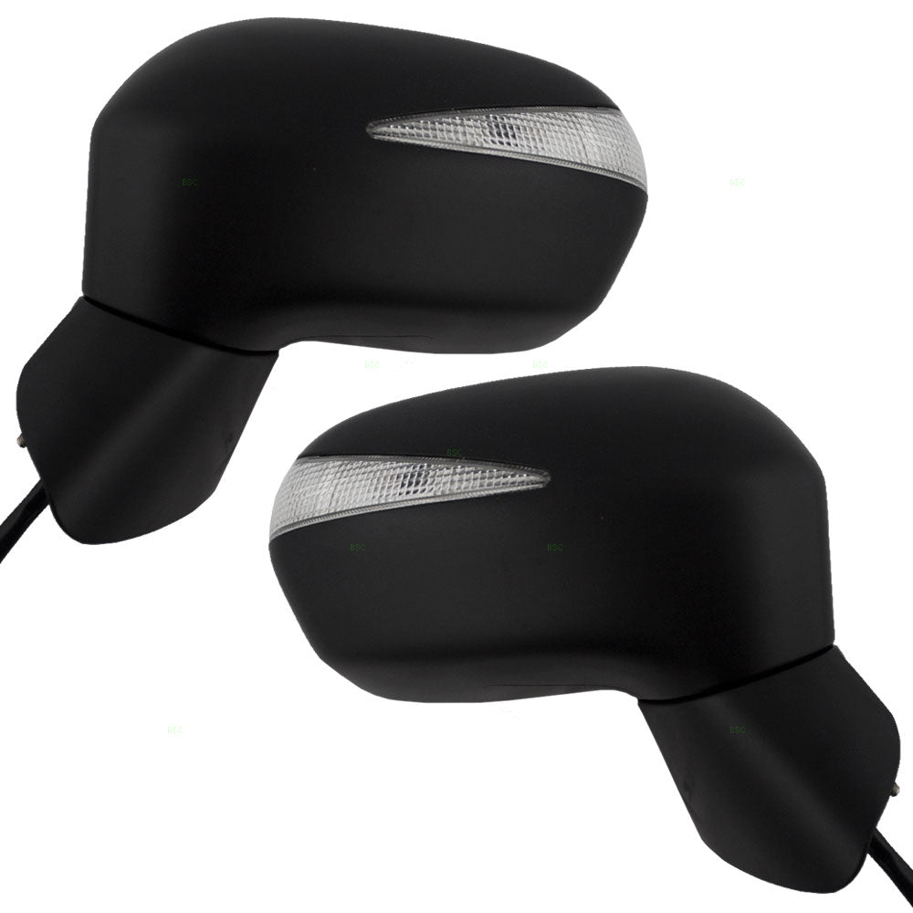 Brock Replacement Driver and Passenger Power Side View Mirrors with Signal Lamp Compatible with Civic Hybrid 76250-SNC-A02 76200-SNC-A02