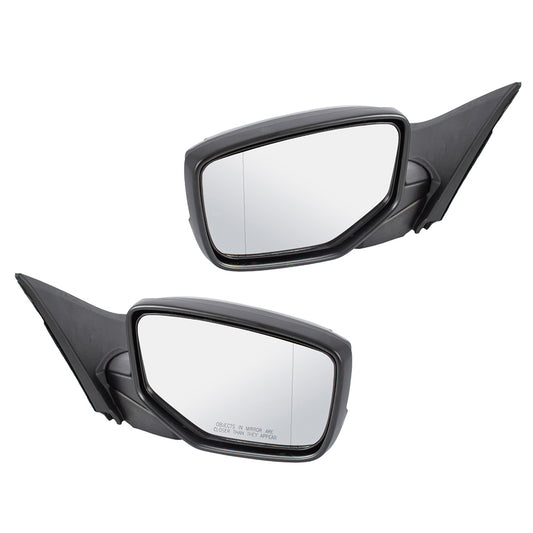 Brock Replacement Pair Set Power Side View Mirrors WITHOUT Lane Departure Warning Compatible with Accord Coupe 76258T3LA21 76205T2FA01