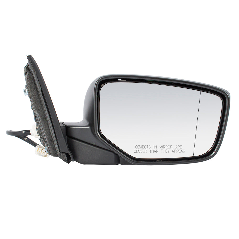 Brock Replacement Passengers Power Side View Mirror WITHOUT Lane Depature Warning Compatible with Accord Coupe 76208-T3L-A21