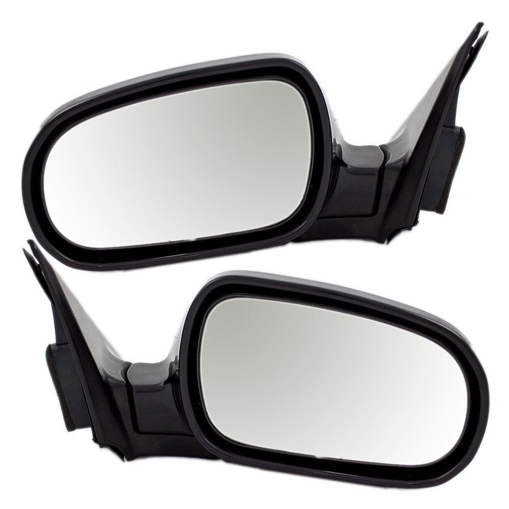 Brock Replacement Pair Set Power Side View Mirrors w/ Accented Cover Compatible with 94-01 Integra Coupe 76250ST7A24ZC 76200ST7A24ZC